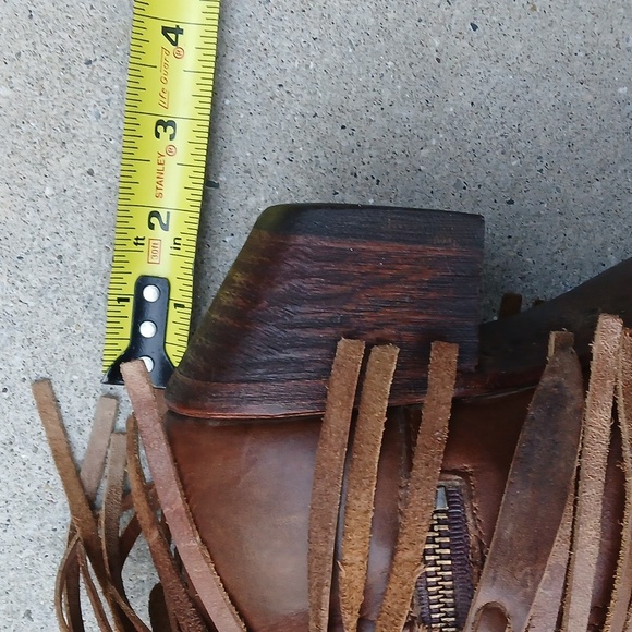 CORRAL Western Leather Fringe bootie size 9.5 - Picture 7 of 11